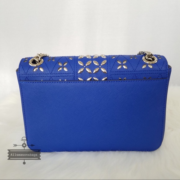 Michael Kors Tina Medium Shoulder Flap Leather Bag - Picture 4 of 7